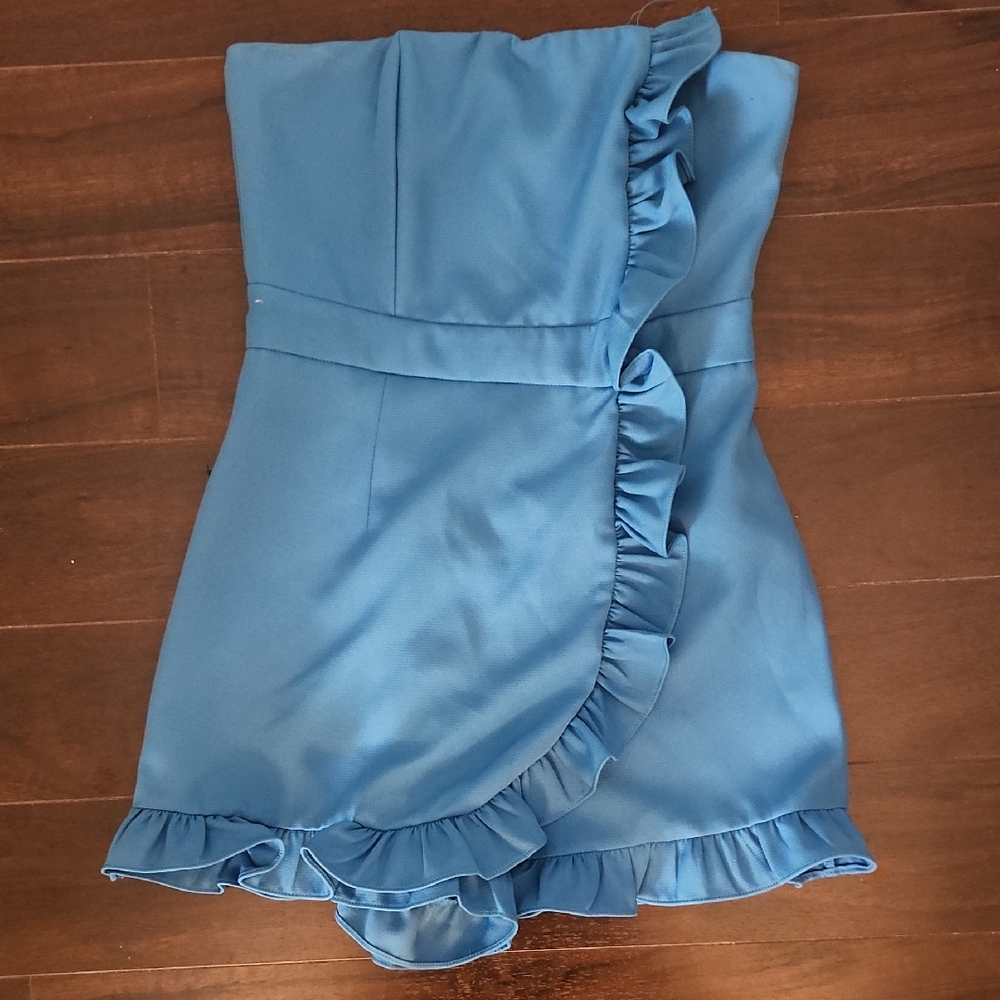 DO+BE Sky Blue Strapless Dress